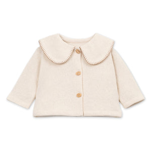 Play Up Baby Jersey Knit Cardigan w/ Collar ~ Natural