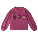 Oilily Girls Honny Perfume Embroidered Sweatshirt ~ Red Violet