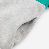 Bobo Choses Smiling Zip Hoodie ~ Heather Grey/Green