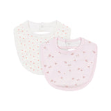 Petit Bateau Floral & Heart Print Bib Set ~ Pink Multi