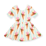 Rock Your Kid Mabel Printed s/s Dress ~ Gelato Dreams