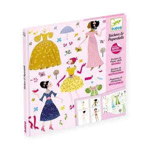 Djeco Seasons Dresses Stickers & Paper Dolls Kit