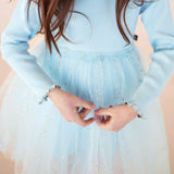 Petite Hailey l/s Mila Jewel Tutu Dress ~ Sky Blue