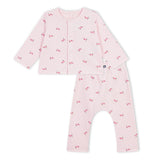 Petit Bateau Floral Print Cardigan & Pants Set ~ Pink