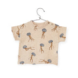 Play Up Baby Zip Hoodie, Printed T-Shirt & Sweatshorts Set ~ Jellyfish/Slate
