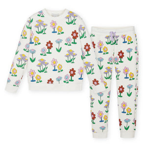 Stella McCartney Girls Flowers Tracksuit Set ~ White