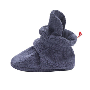 Zutano Cozie Fleece Booties ~ Denim