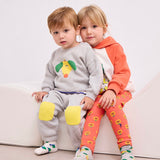 Bobo Choses Baby Happy Dog Sweatshirt & Knee Patch Joggers Set ~ Heather Grey