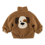 Oh Baby! Puppy Faces Sherpa Jacket ~ Milk Chocolate