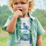 Mayoral Baby Boy Printed s/s Shirt~ Gators/Eucalyptus