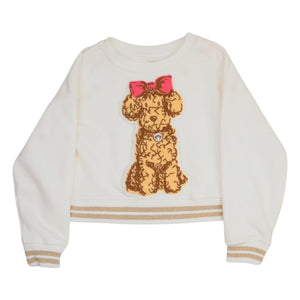 Appaman Girls Bianca Graphic Sweatshirt & Samantha Sweatpants Set ~ Cream