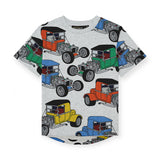 Rock Your Kid Hot Rod T-Shirt ~ Grey Marle/Multi