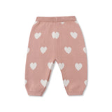 Quincy Mae Hearts Knit Sweater & Pants Set ~ Pink