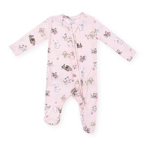 Angel Dear 2 Way Ruffle Zipper Footie ~ Fluffy Puppies