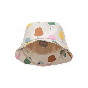 7am Rainwear Printed Bucket Hat ~ Trees Beige