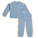 Stella McCartney Girls Tracksuit w/ Star Print Ruffles Set ~ Blue