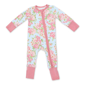 Angel Dear 2 Way Zipper Convertible Romper ~ Angeline Floral