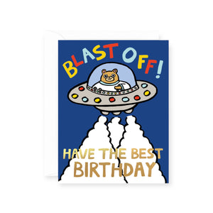 Wrap Blast Off! Birthday Card