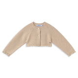 Mayoral Baby Girl Cropped Knit Cardigan ~ Beige