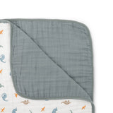 Little Unicorn Organic Cotton Muslin Quilt ~ Little Dino
