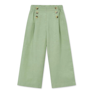Mayoral Girls Flowy Sailor Pants 7-12 ~ Moss