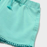 Mayoral Baby Girl Shorts w/ Trim ~ Turquoise