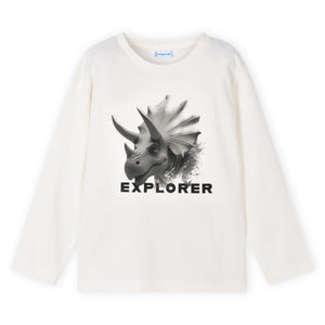 Mayoral Boys l/s Explorer T-Shirt ~ Cream