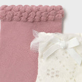 Mayoral Baby Girl Dressy Sock Set ~ Rose