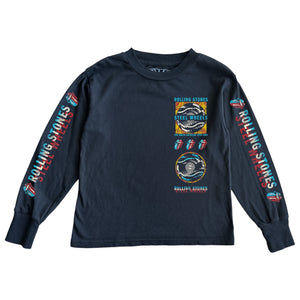 Rowdy Sprout Rolling Stones Racing Steel Wheels l/s Tee ~ Vintage Black
