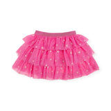 Sweet Wink Baby Hearts Print Tiered Tutu Skirt ~ Bubblegum Pink