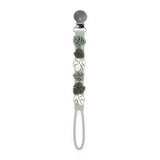 Loulou Lollipop Beadless Pacifier Clip ~ Monstera