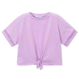 Mayoral Girls Tie Front s/s Top ~ Lilac