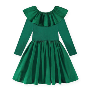 Molo Cille l/s Ruffle Collar Dress ~ Aventurine