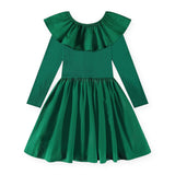 Molo Cille l/s Ruffle Collar Dress ~ Aventurine