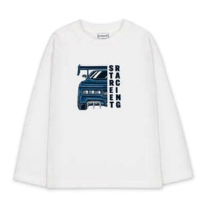 Mayoral Boys Street Racing l/s T-Shirt ~ Ivory