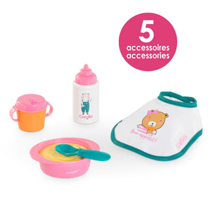 Corolle Mealtime Set ~ Pink