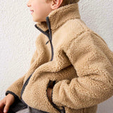 Mayoral Boys Sherpa Zip Jacket ~ Hazelnut