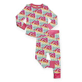 Rowdy Sprout Girls One Love l/s PJ Set ~ Pink Multi