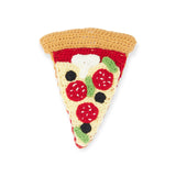 Silk Road Bazaar Knit Baby Rattle ~ Pizza