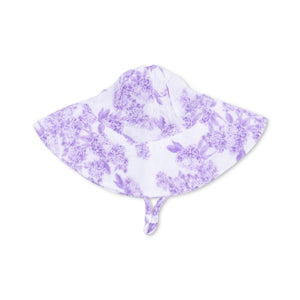 Angel Dear Wide Brim Muslin Sunhat ~ Lilac Floral