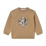 Mayoral Baby Boy Knit Puppies Sweater ~ Heathered Cookie