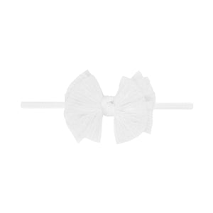 Baby Bling Tulle Baby Fab Skinny Pleated Bow Headband
