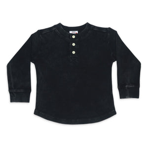Mish Enzyme Thermal l/s Henley ~ Black