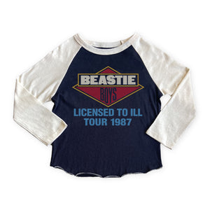 Rowdy Sprout Baby Beastie Boys Licensed to ILL l/s Raglan Tee ~ Vintage Black/White