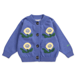 Bobo Choses Baby Stamp Bloom Cardigan ~ Purple