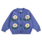 Bobo Choses Baby Stamp Bloom Cardigan ~ Purple