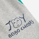 Bobo Choses Smiling Zip Hoodie & Joggers Set ~ Heather Grey/Green