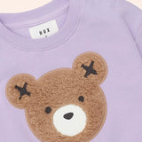 Huxbaby Furry Huxbear Sweatshirt & Sweatpants Set ~ Orchid