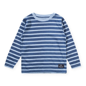 Munster Kids Flatline l/s Tee ~ Pale Blue Stripe