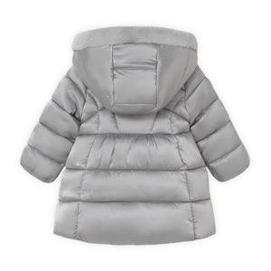 Mayoral Baby Girl Long Puffer Coat ~ Smoke